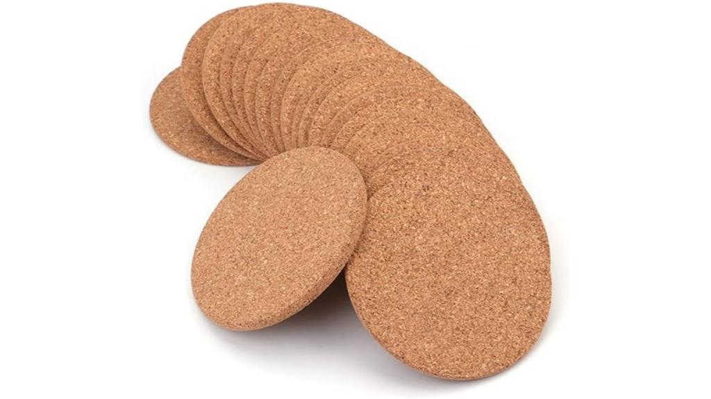 set of twenty cork coasters