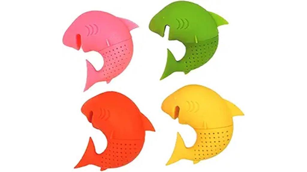 silicone shark tea strainer