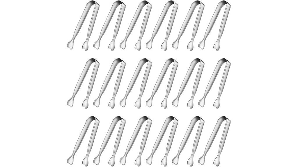 small stainless steel tongs