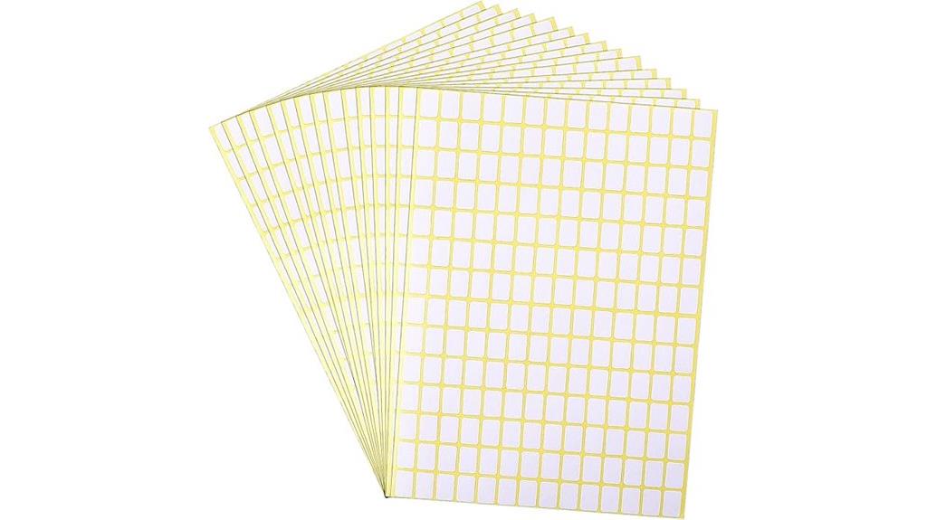 small white label stickers