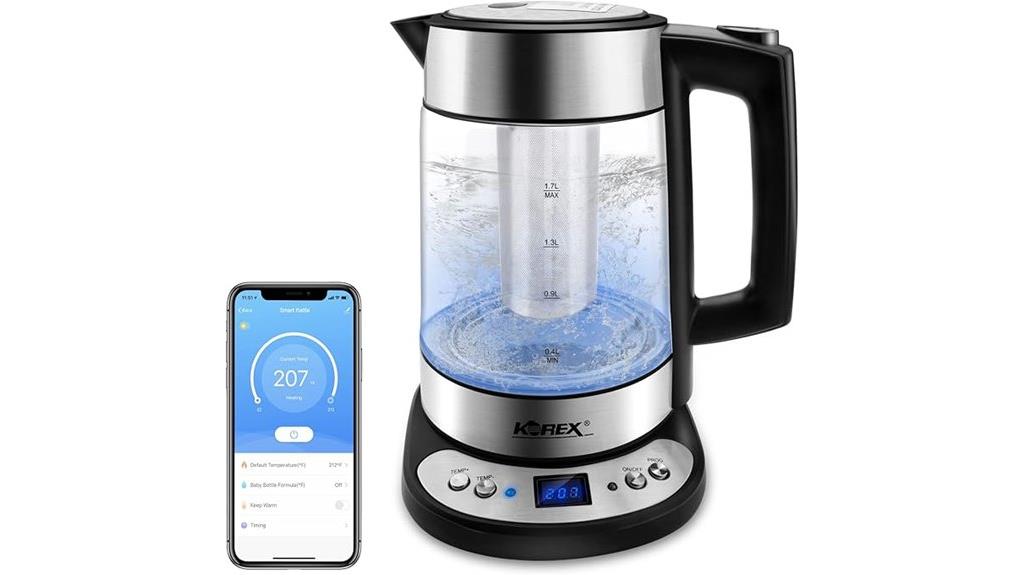 smart glass water kettle