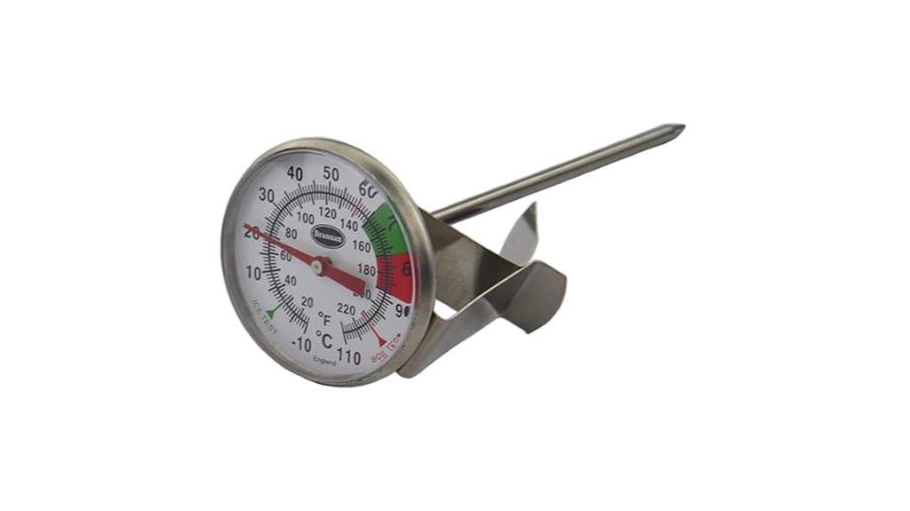 stainless steel frothing thermometer