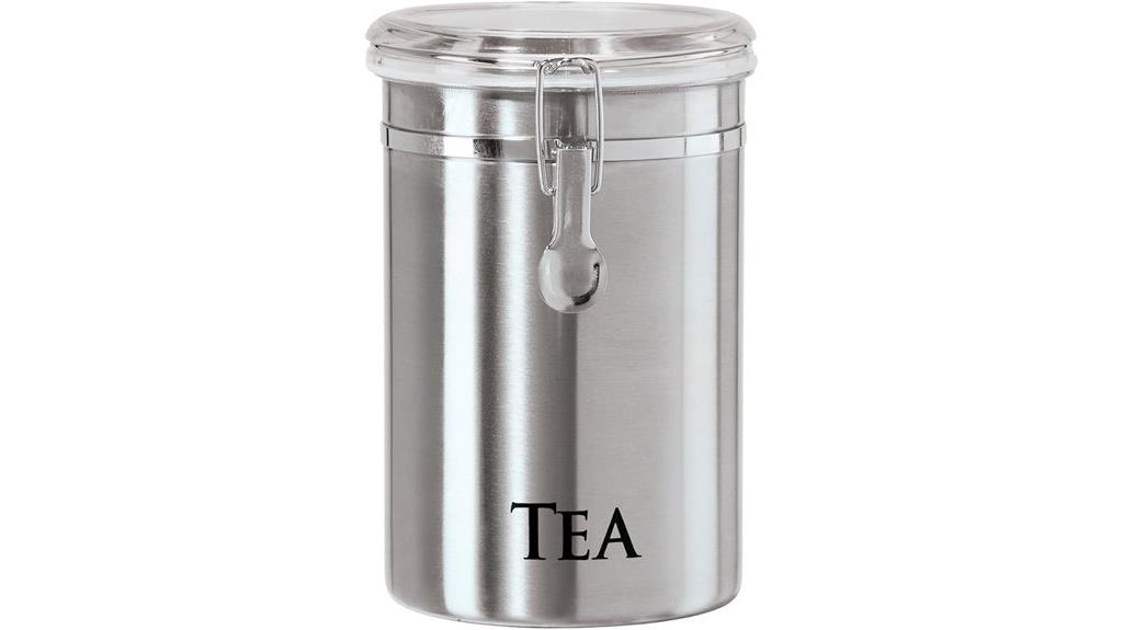stainless steel tea canister