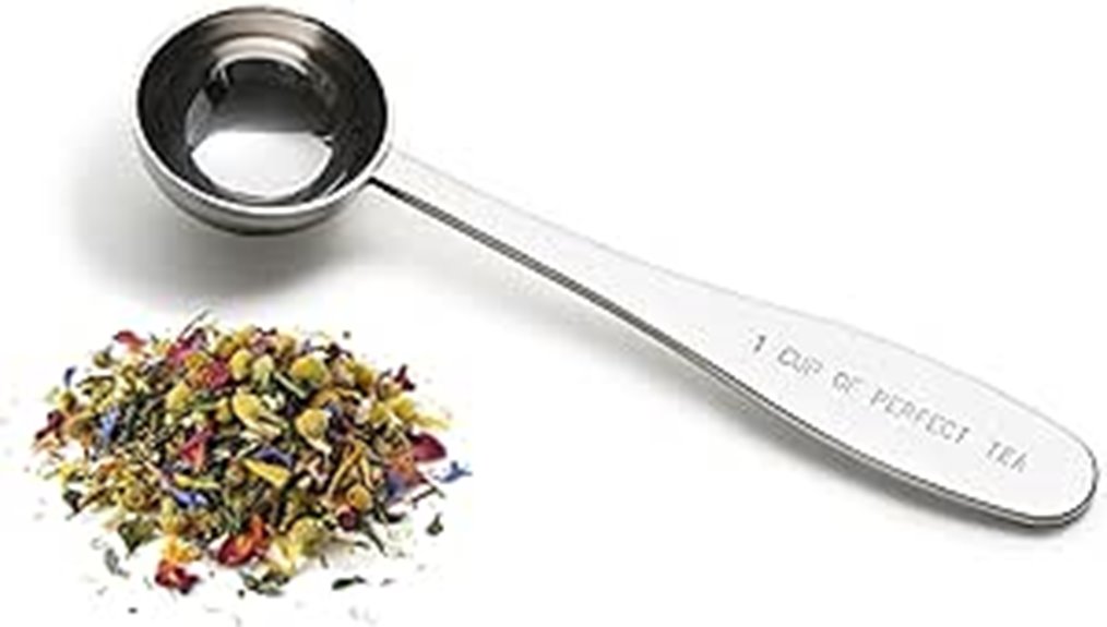 stainless steel tea scoop