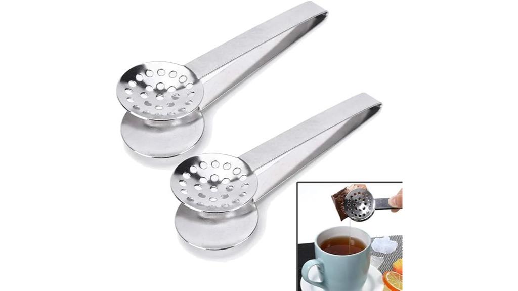stainless steel tea tongs