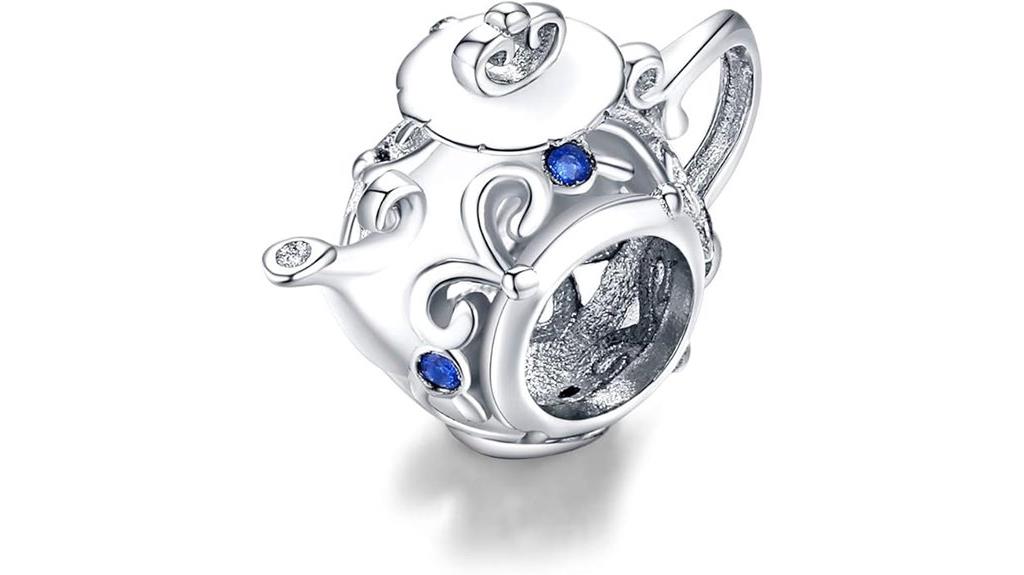 sterling silver teapot charm