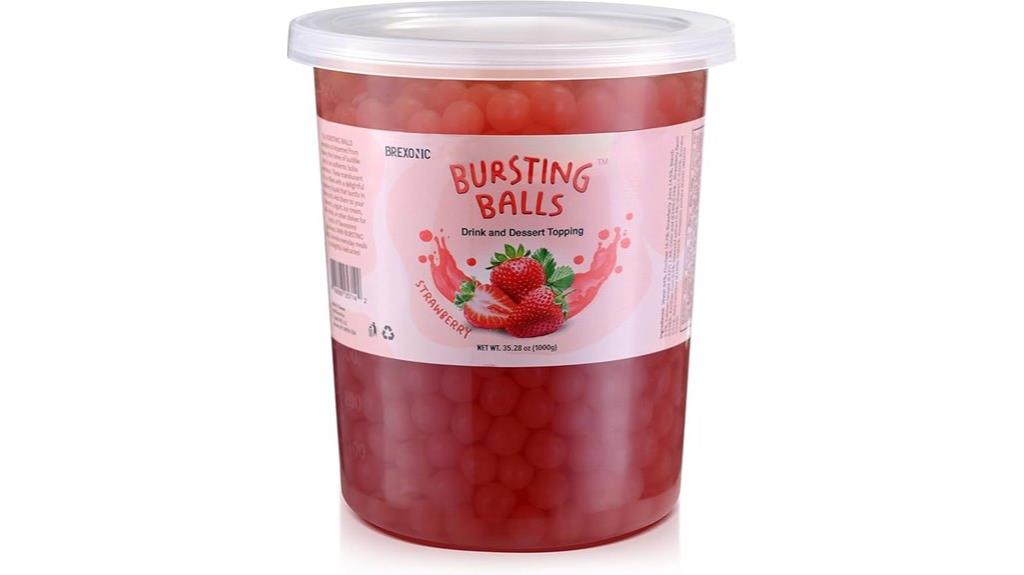 strawberry bubble tea pearls