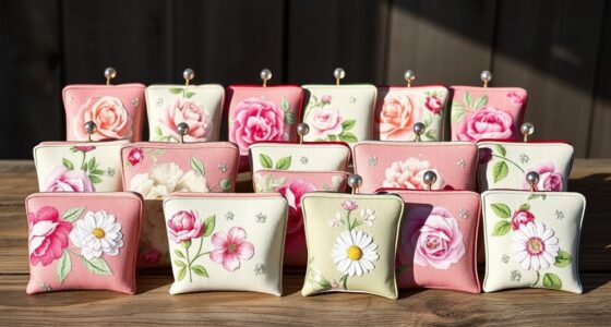 stylish floral tea wallets