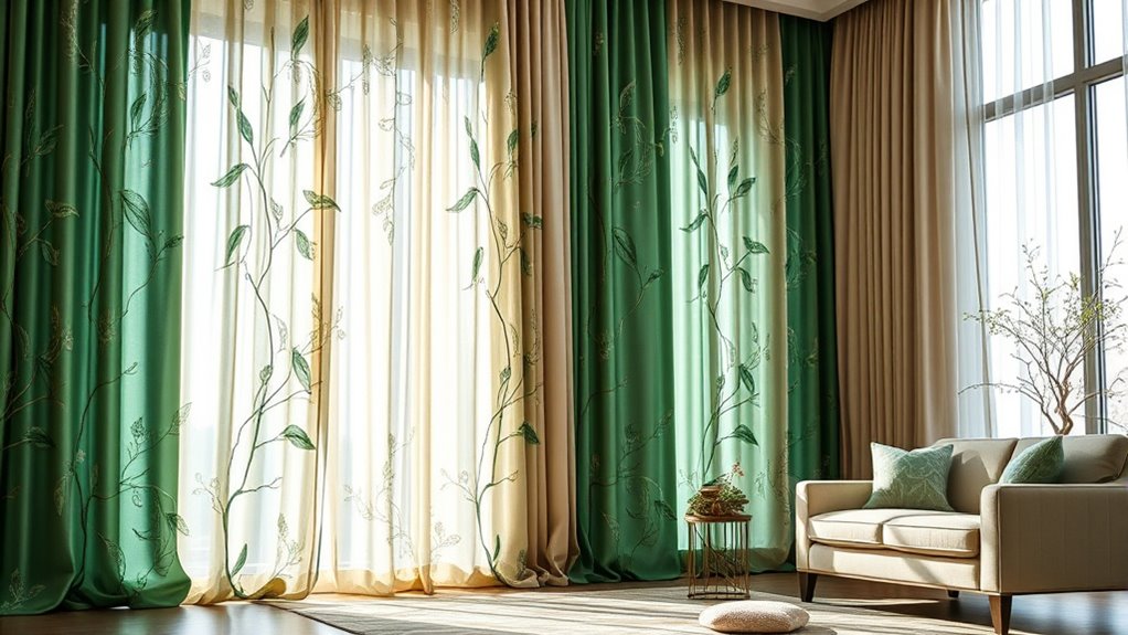 tea leaf curtain designs