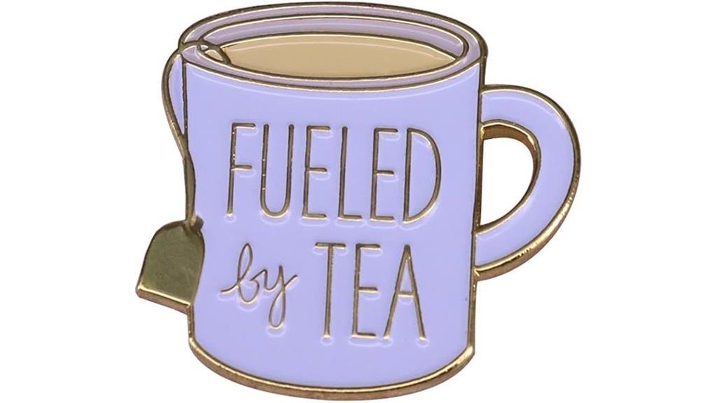 tea themed enamel pin