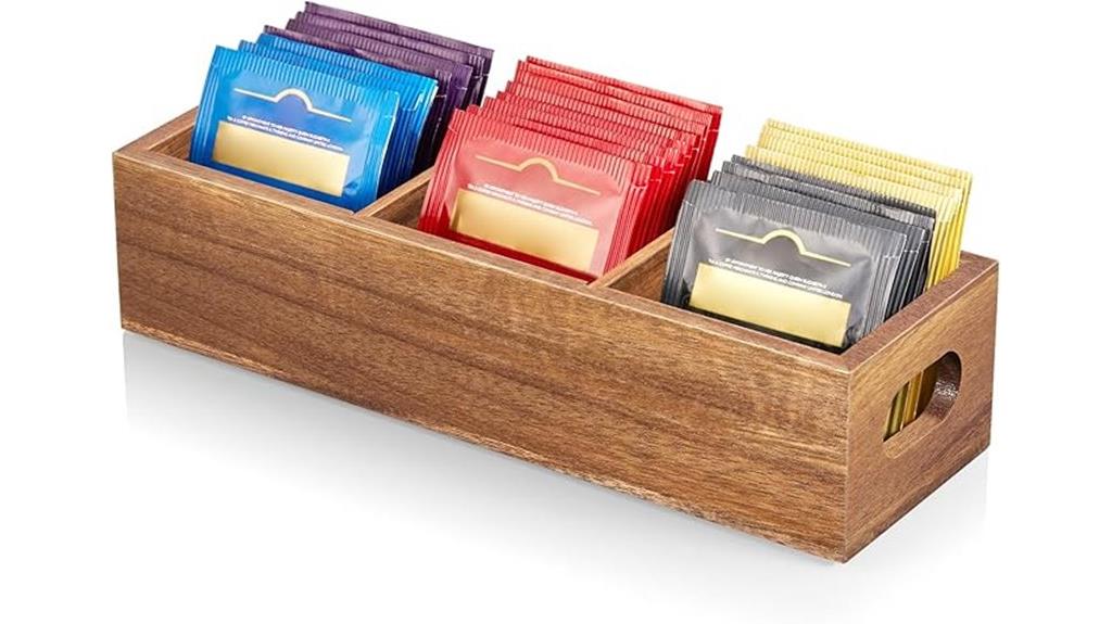 three slot tea bag holder