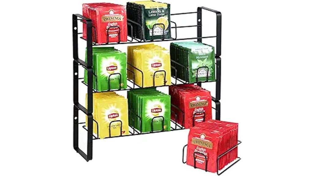 three tier tea bag holder