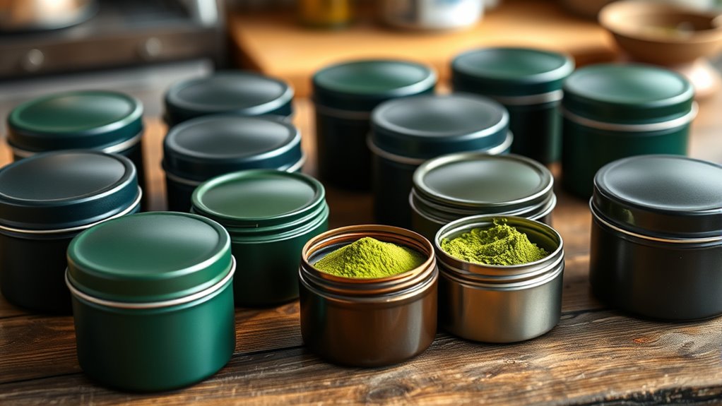 top airtight matcha tins