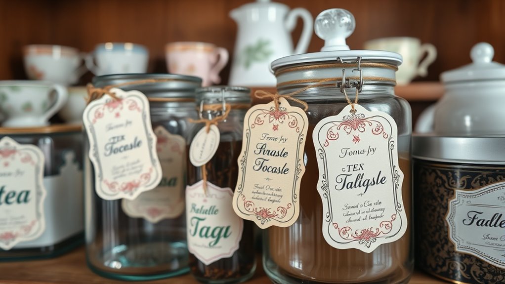 top tea label stickers