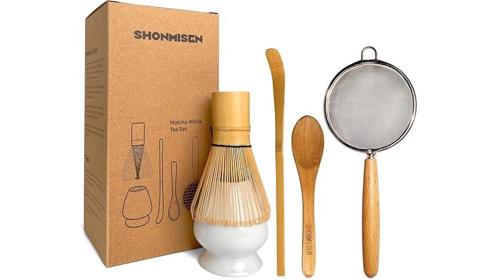 traditional bamboo whisk set