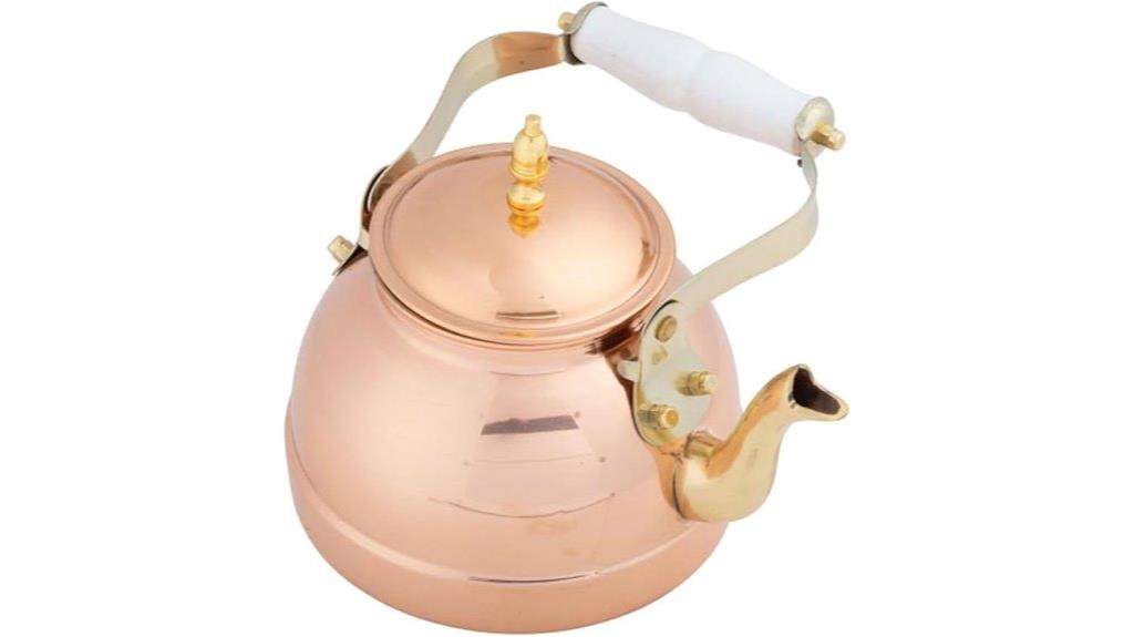 traditional copper tea kettle