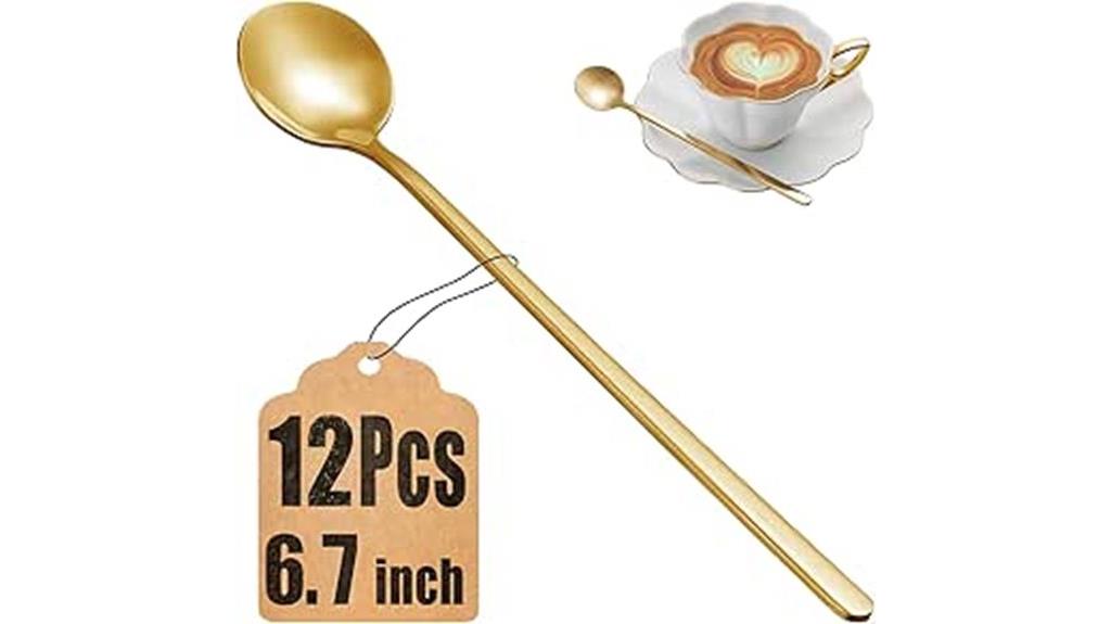 twelve long handle spoons