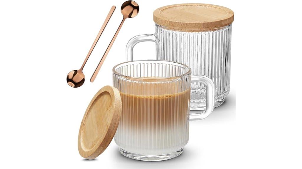 two glass mug set
