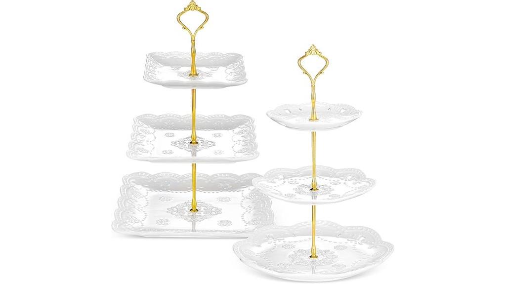 two piece 3 tier stand