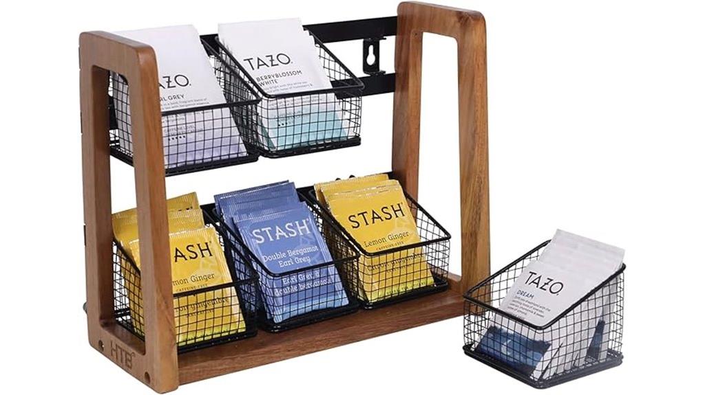 two tier tea storage