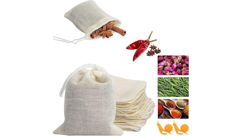 unbleached cotton tea bags