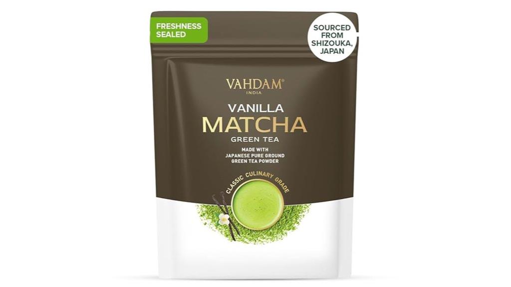 vahdam vanilla matcha powder