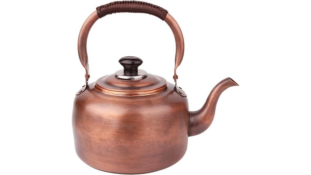 vintage copper tea kettle