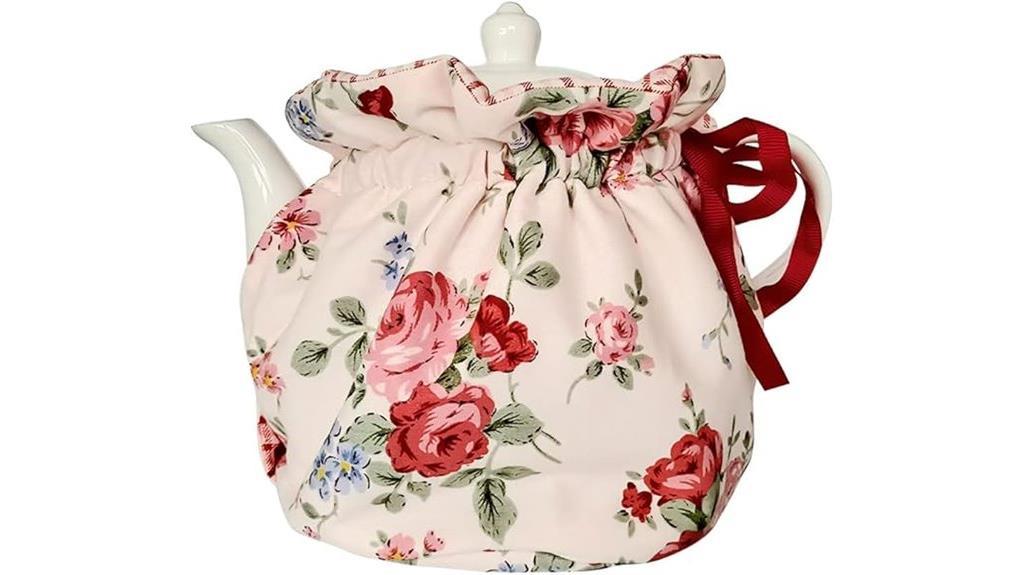 vintage floral cotton tea cozy
