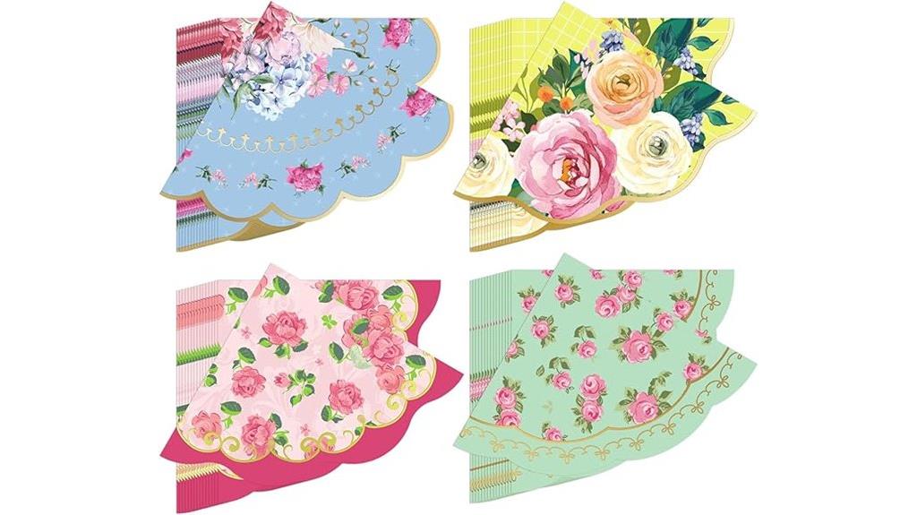 vintage floral tea napkins