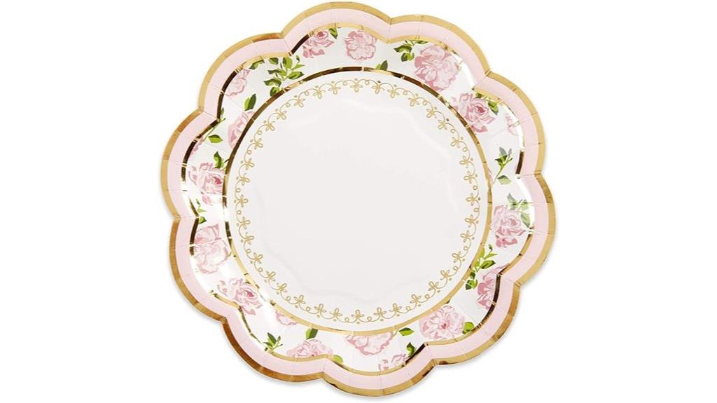 vintage floral tea plates