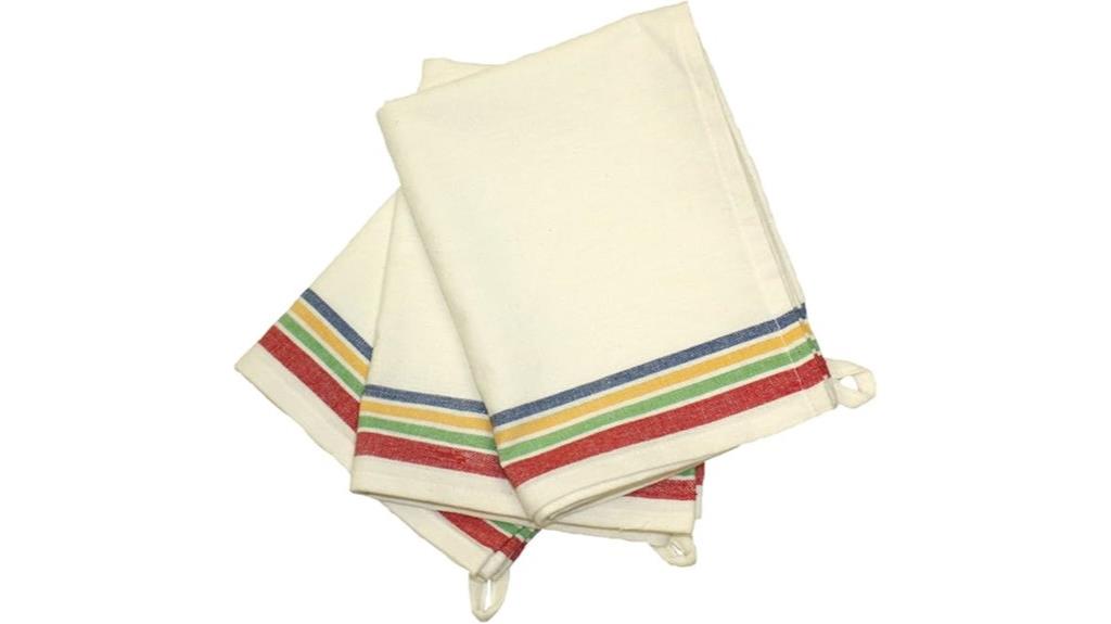 vintage multi stripe dish towels