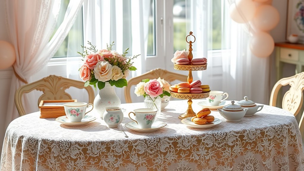vintage tea party decor