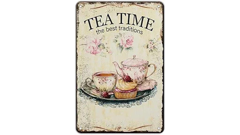 vintage tea time sign
