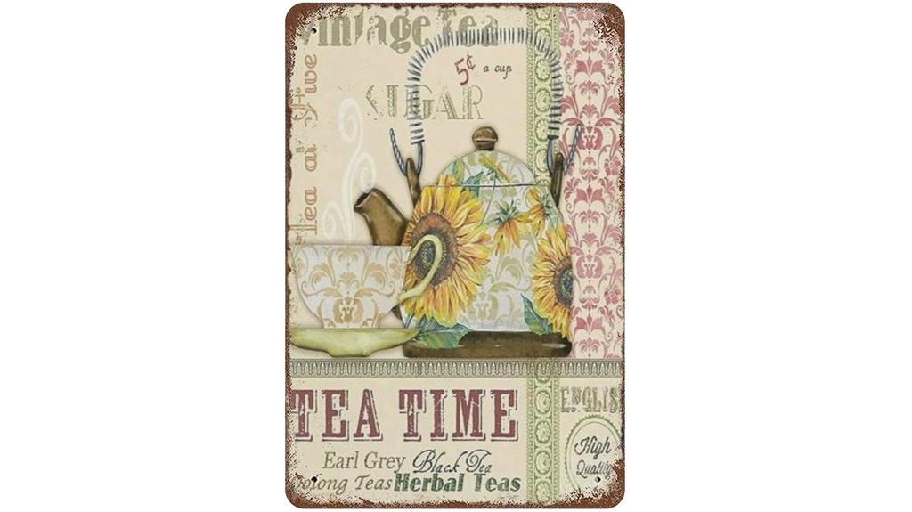 vintage tea time sign