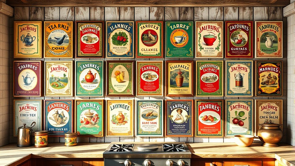 vintage tea tin poster collection