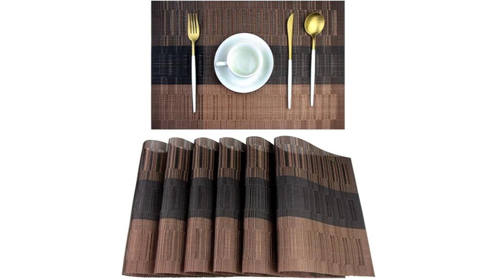 washable vinyl table mats