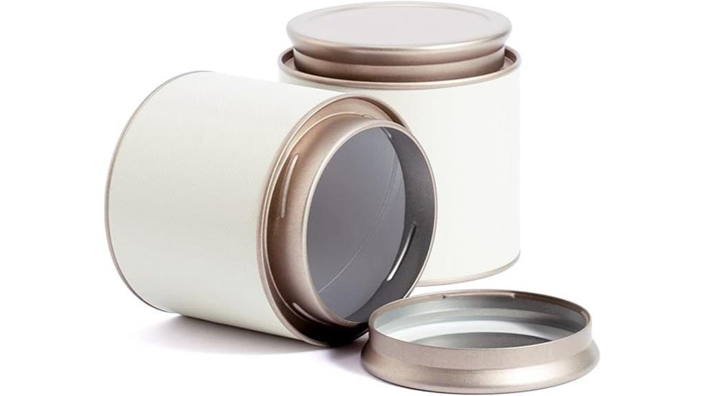 white round tins for matcha