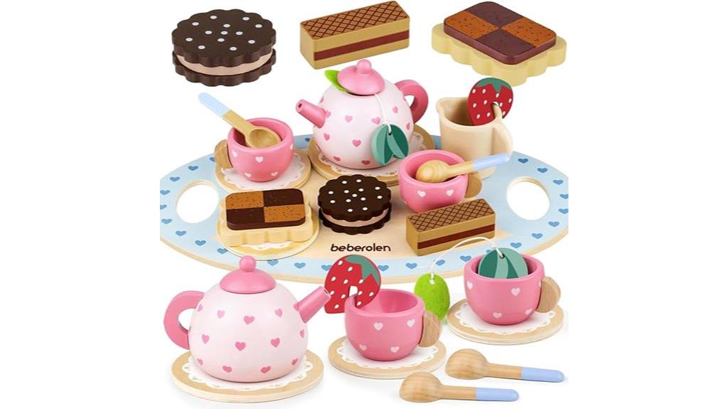 wooden tea set for girls