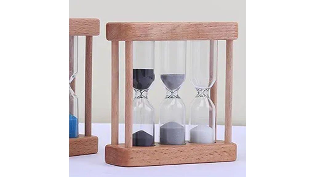 wooden timer with sand