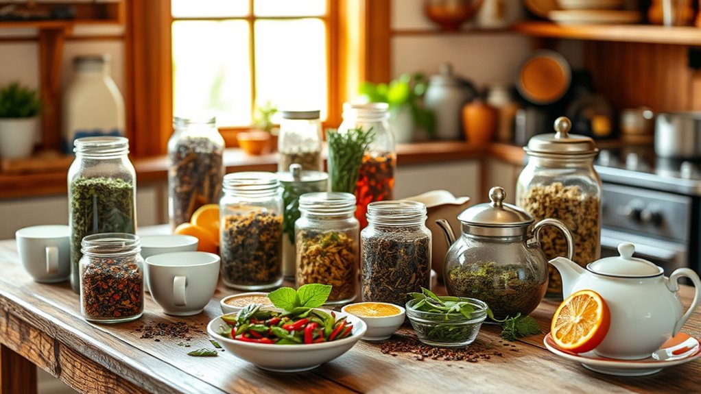 create cozy tea blending experience