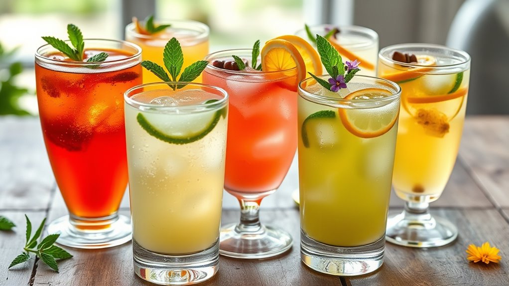 flavorful low sugar tea cocktails