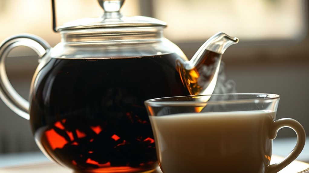 perfect black tea brewing