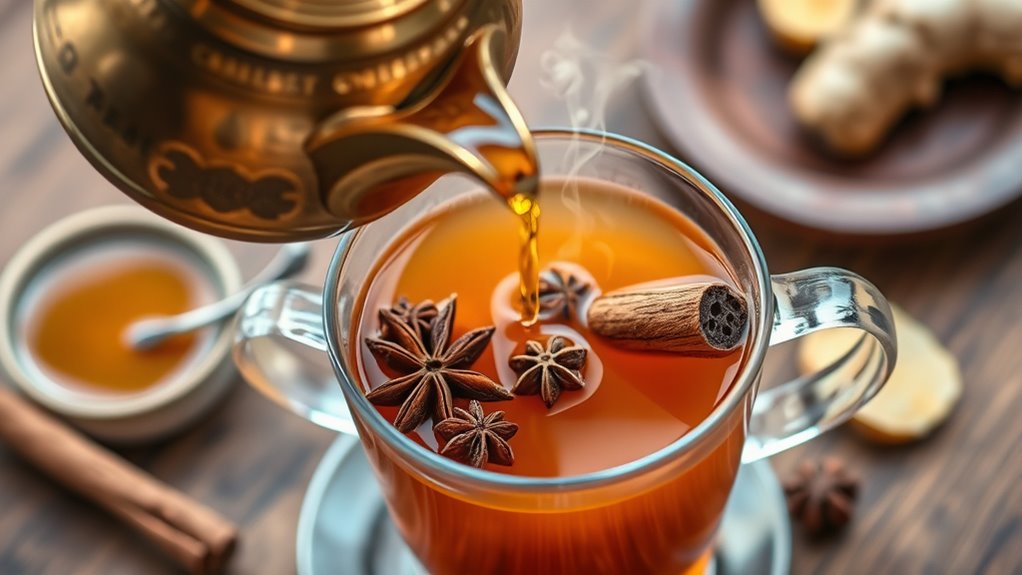 perfect spiced chai brewing