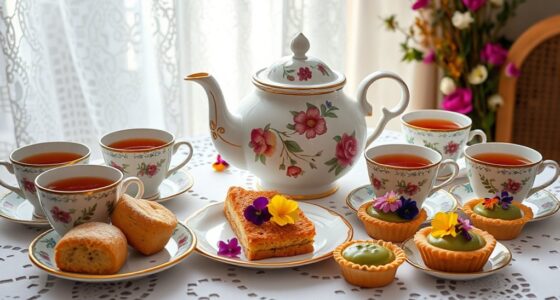 tea desserts and baked goods