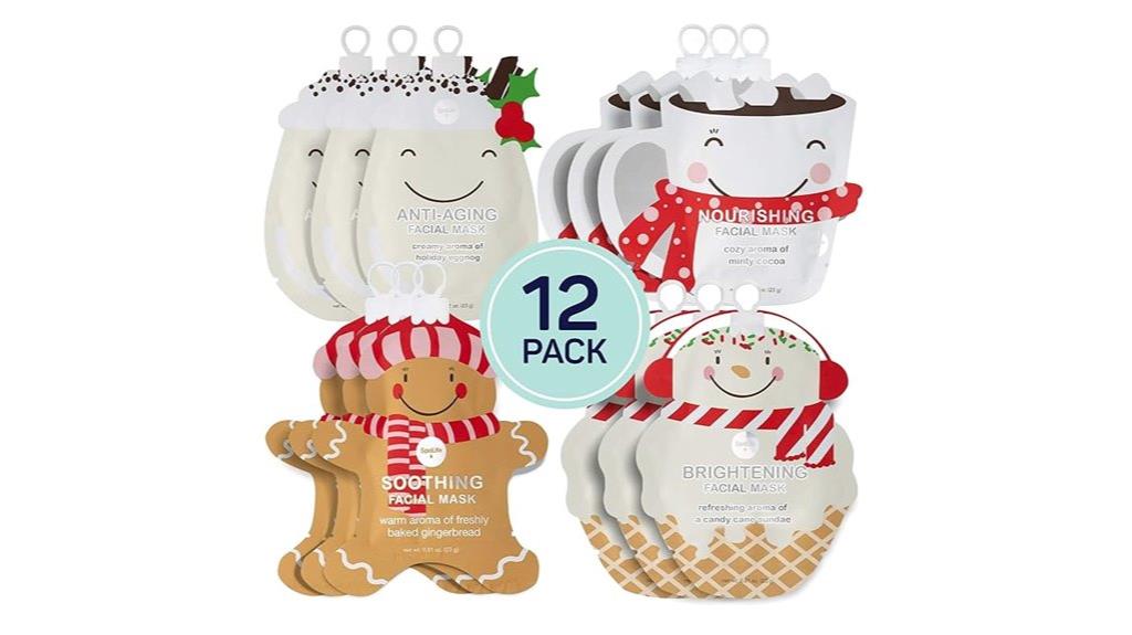 holiday themed facial masks