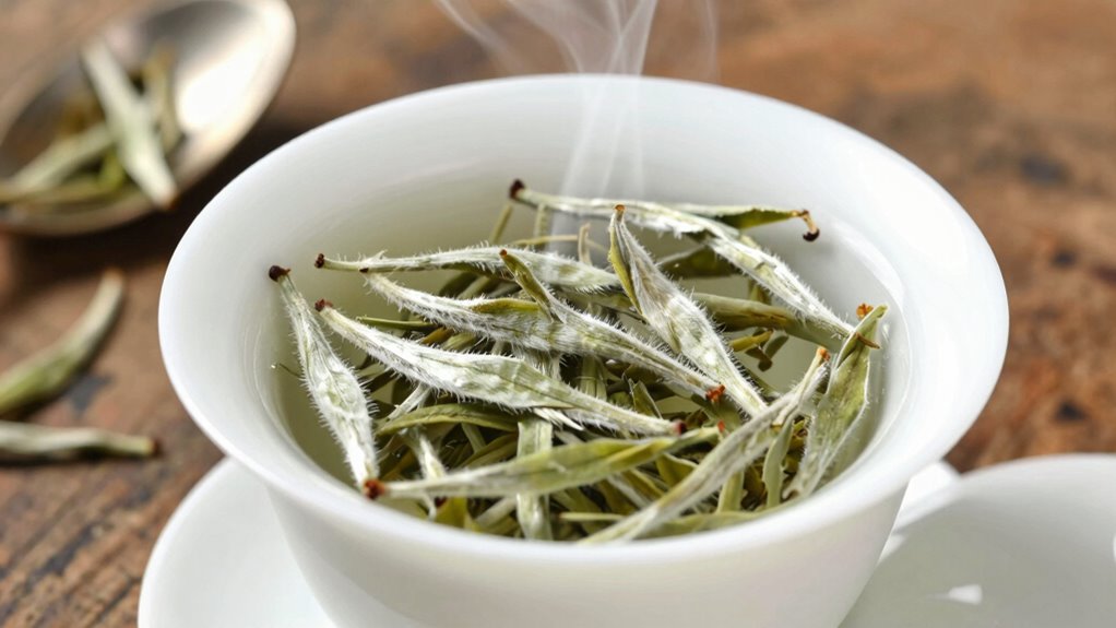 careful hand harvested white tea