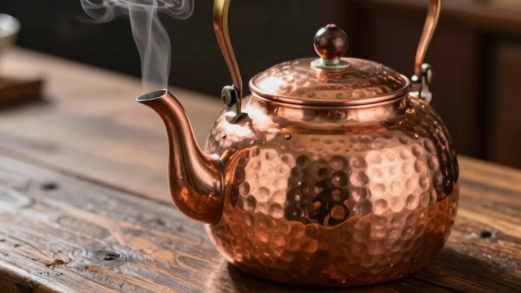 copper kettle enhances tea brewing