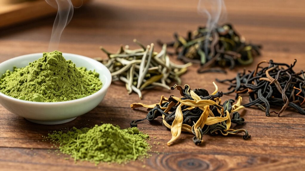 different varieties of tea