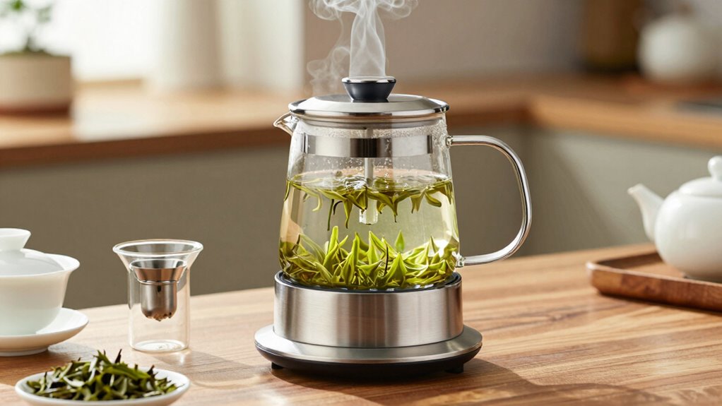 smart glass tea brewing