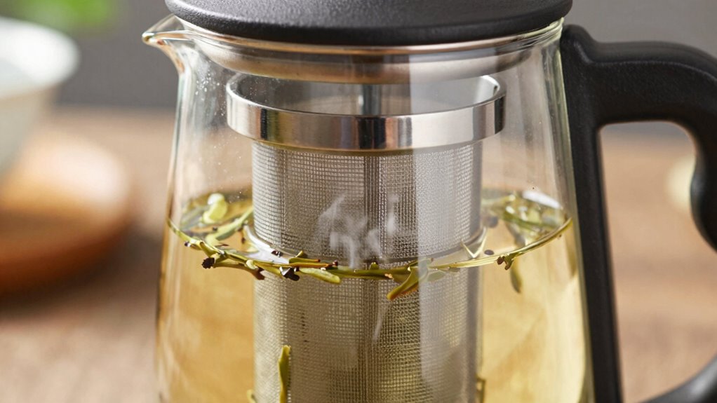 tea brewing with infuser